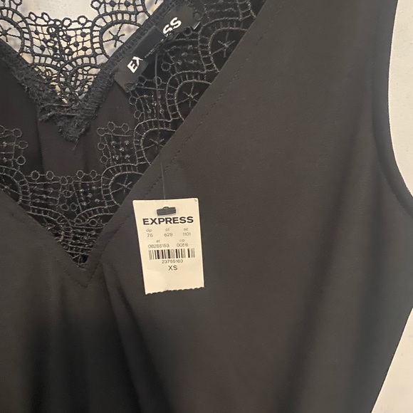 Express Black peplum lace detail top - Picture 8 of 8